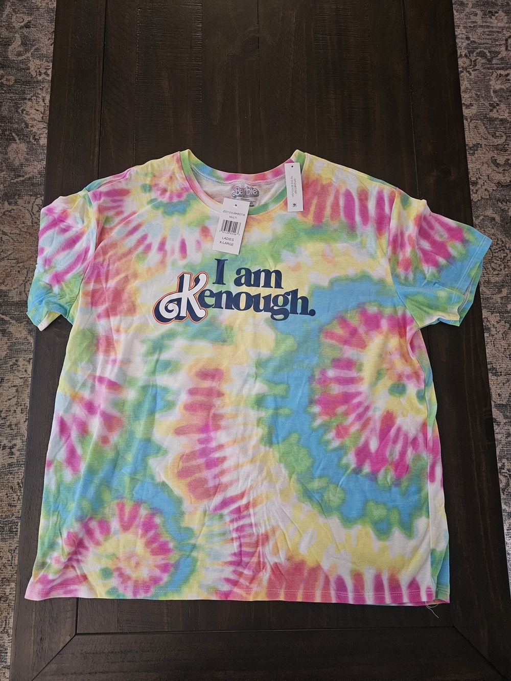 Barbie Tie-Dye 'I Am Kenough' Tee - Pink, Blue, Yellow, Green